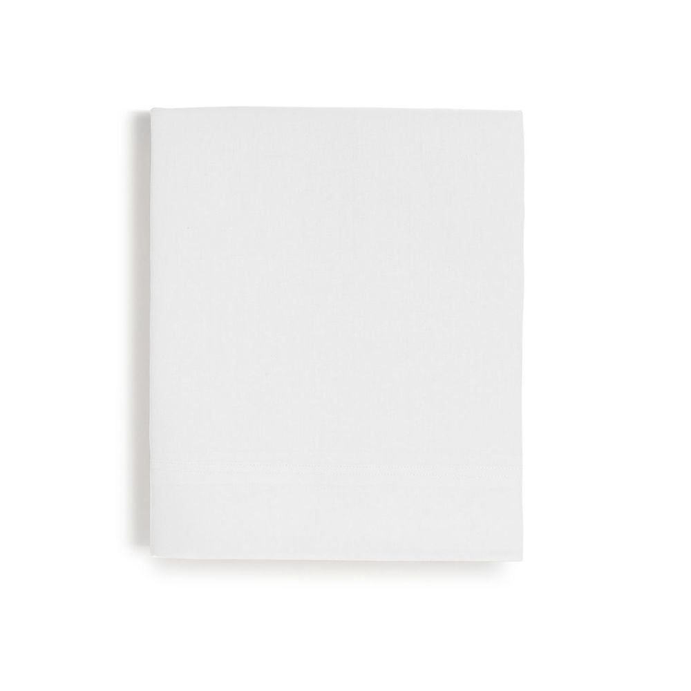 Oake Cotton Tencel Solid 300-Thread Count Flat Sheet-Queen